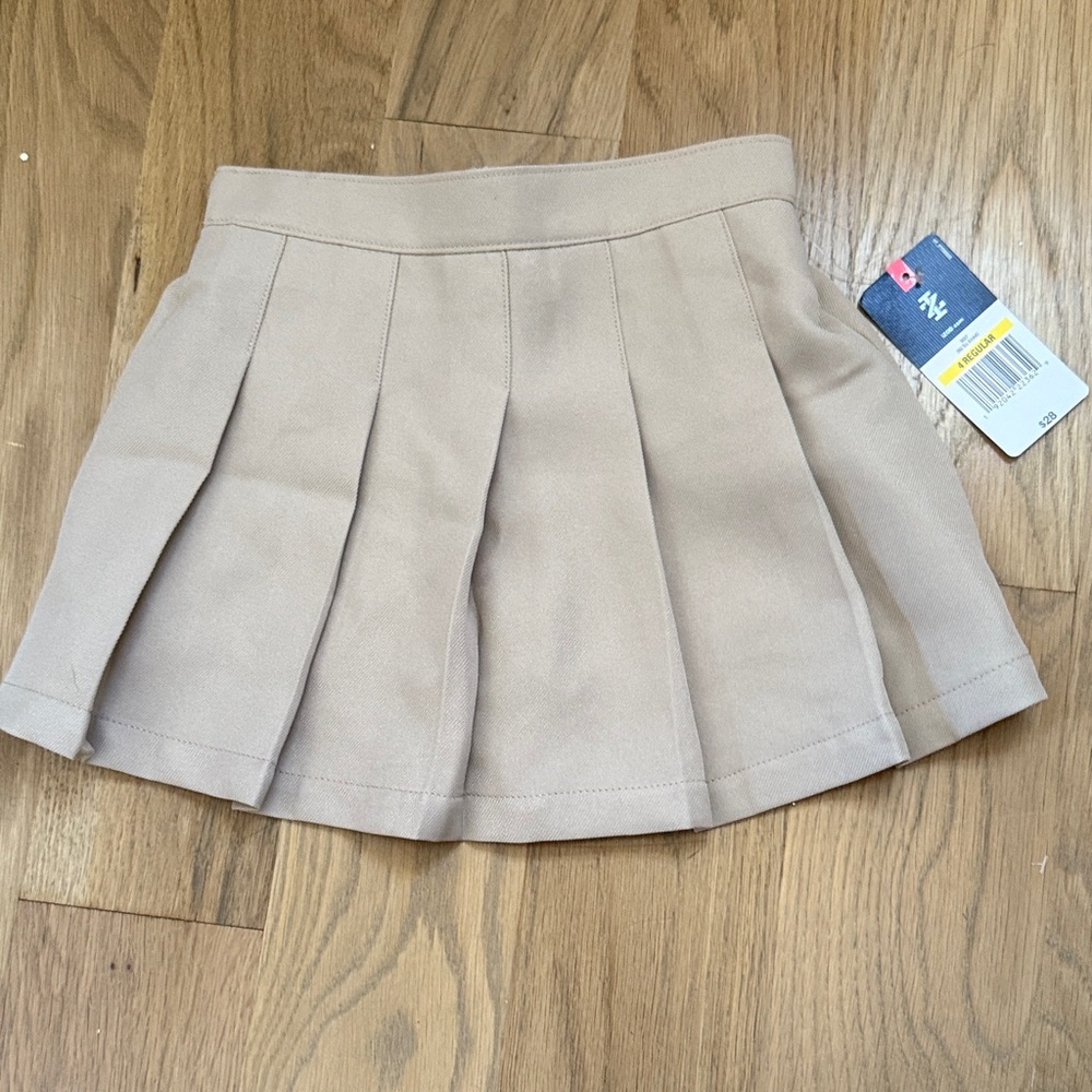 JCPenney Tan Pleated Mini Skirt